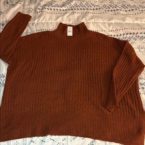 LOFT Warm Rust Turtleneck Sweater